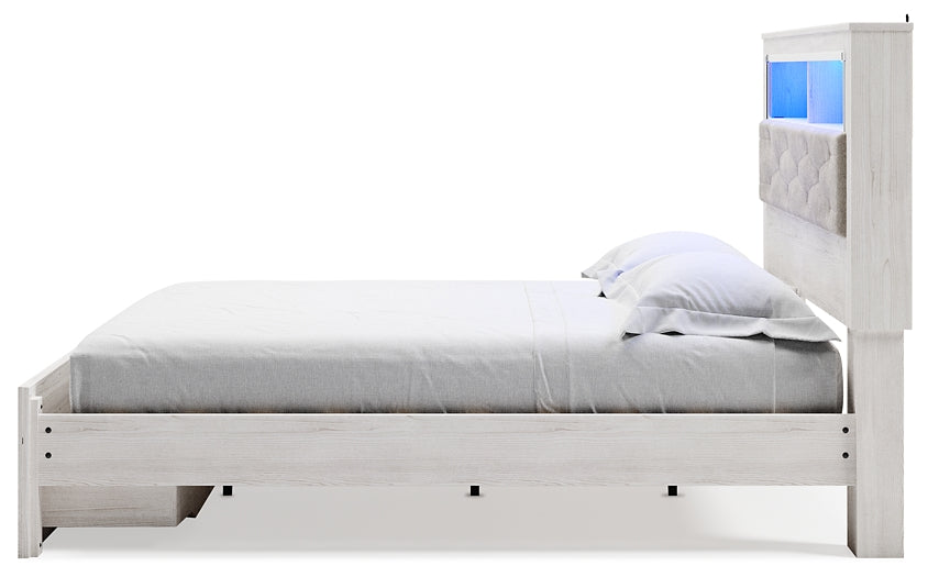 Altyra Upholstered Bookcase Bed With Storage