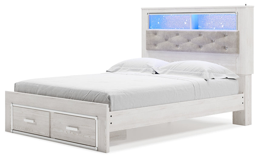 Altyra Upholstered Bookcase Bed With Storage
