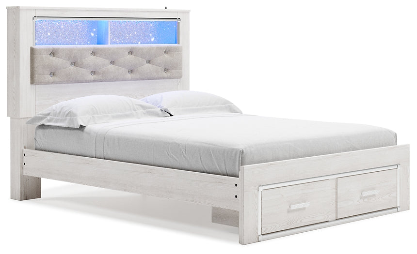 Altyra Upholstered Bookcase Bed With Storage