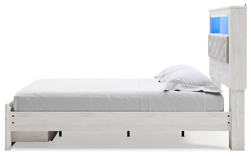 Altyra Upholstered Bookcase Bed With Storage