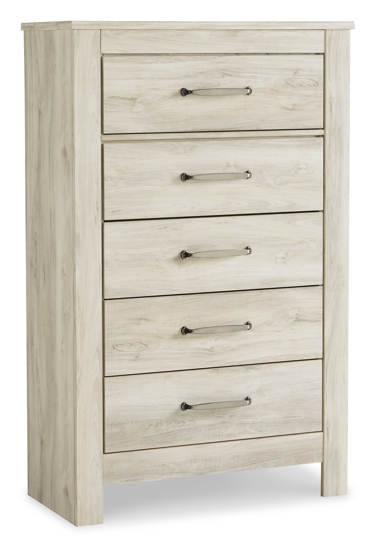Bellaby Crossbuck Panel Bed With Mirrored Dresser, Chest And Nightstand