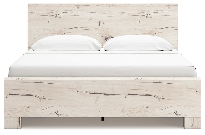 King Panel Bed with Mirrored Dresser