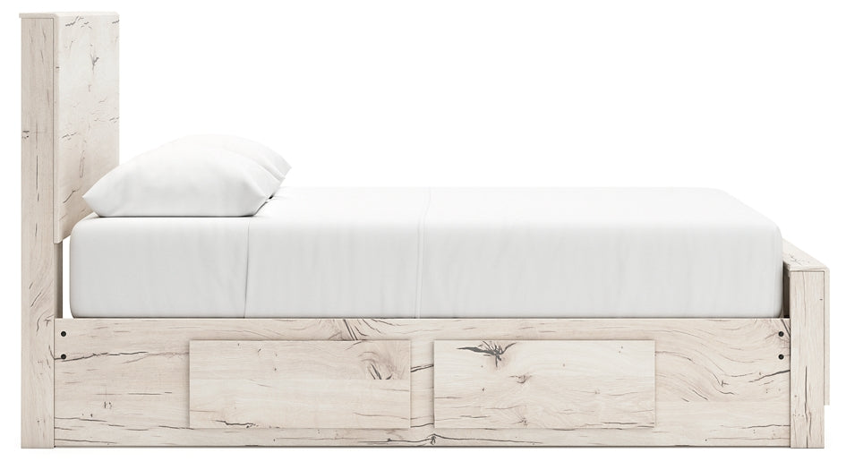 Queen Panel Bed with Mirrored Dresser