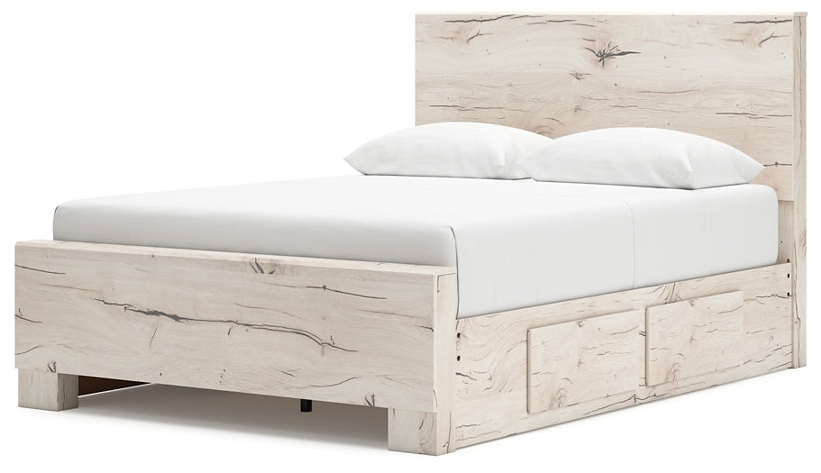 Queen Panel Bed with Mirrored Dresser and Nightstand