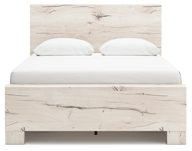 Queen Panel Bed with Mirrored Dresser and Nightstand