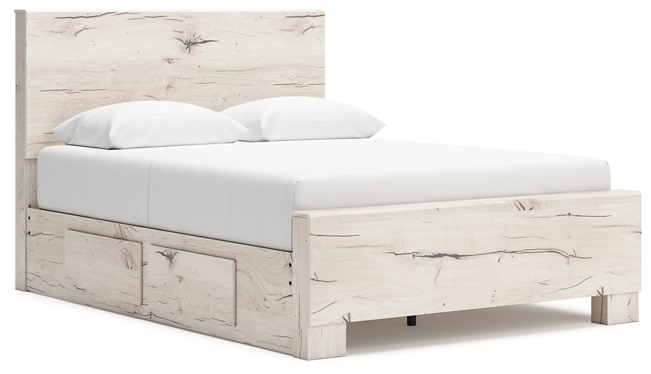 Queen Panel Bed with Mirrored Dresser and Nightstand
