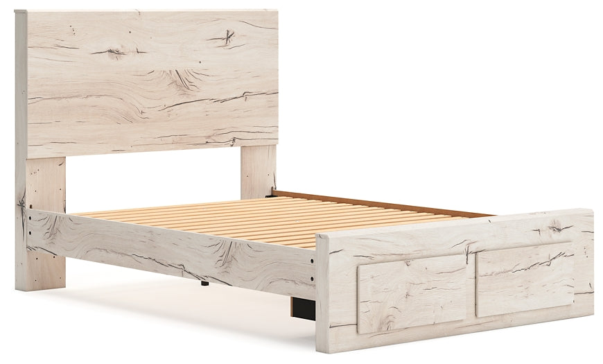 Full Panel Storage Bed with Mirrored Dresser and Nightstand