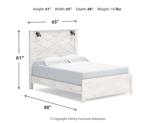 Gerridan Queen Panel Bed with Mirrored Dresser and Chest