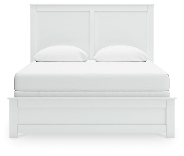 Bostwick Shoals Queen Panel Bed with Mirrored Dresser and Nightstand