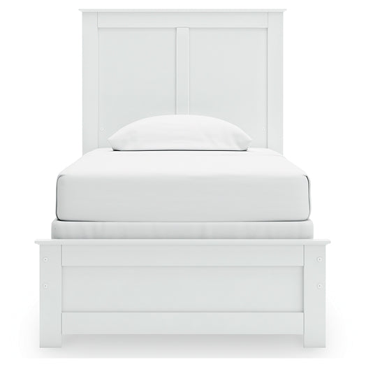 Bostwick Shoals Twin Panel Bed with Mirrored Dresser and Nightstand
