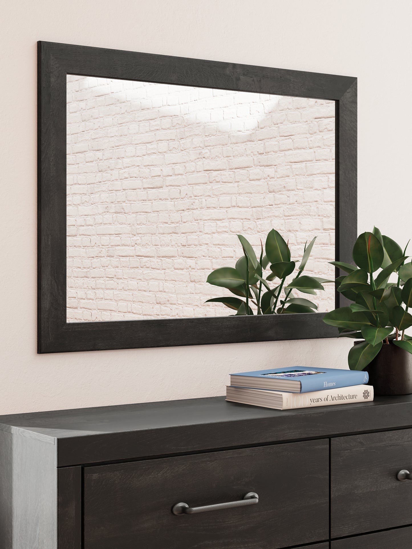 Hollivern Twin Panel Storage Bed with Mirrored Dresser and Nightstand