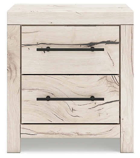 King Panel Headboard with Mirrored Dresser, Chest and Nightstand