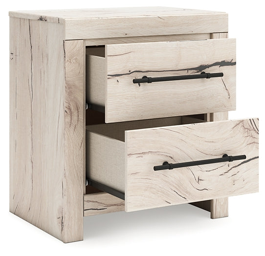 King Panel Headboard with Mirrored Dresser, Chest and Nightstand