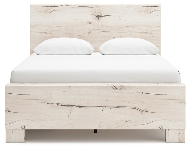 Queen Panel Bed with Mirrored Dresser, Chest and Nightstand