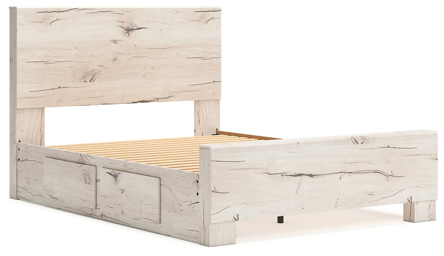 Queen Panel Bed with Mirrored Dresser, Chest and Nightstand