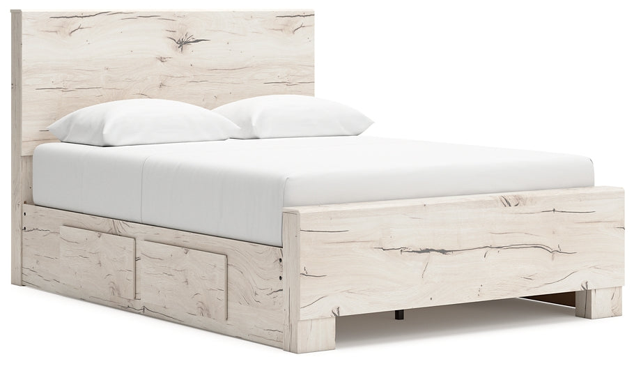 Queen Panel Bed with Mirrored Dresser