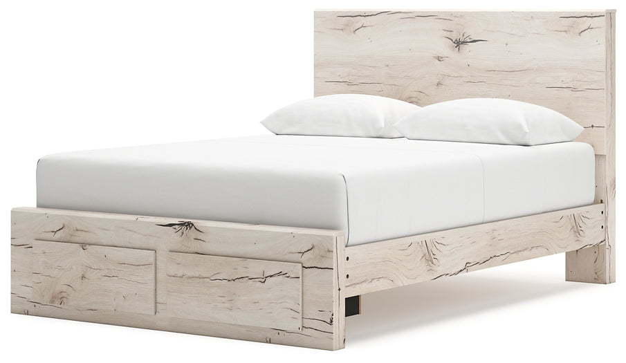 Queen Panel Storage Bed with Mirrored Dresser, Chest and Nightstand