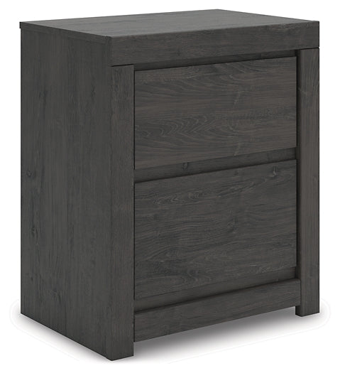 King Panel Storage Bed with Mirrored Dresser, Chest and Nightstand