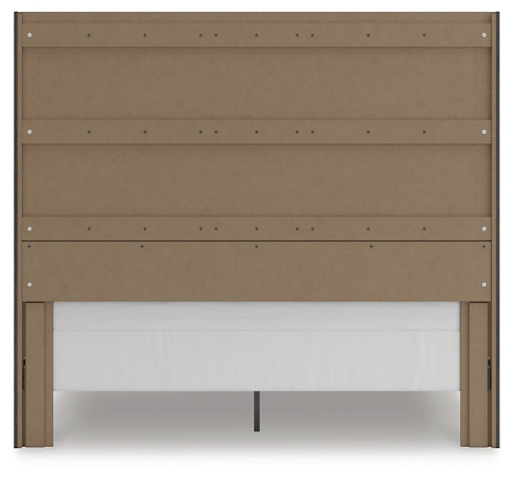 King Panel Storage Bed with Mirrored Dresser, Chest and Nightstand
