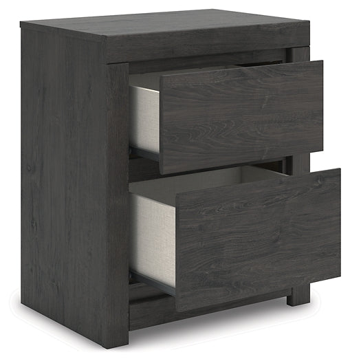 Queen Panel Bed with Mirrored Dresser, Chest and Nightstand