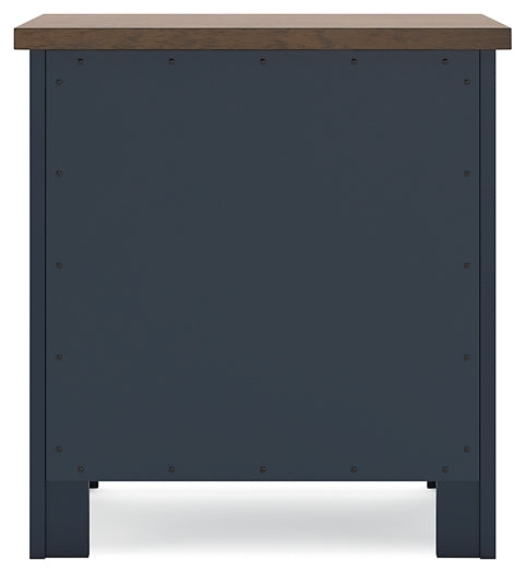 Landocken Full Panel Headboard with Mirrored Dresser, Chest and Nightstand