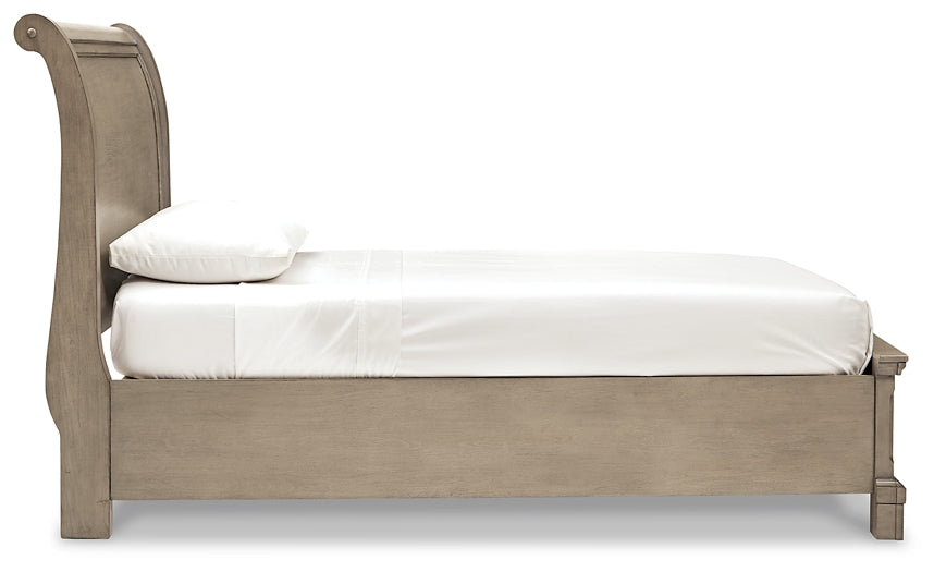 Ashley Express - Lettner Queen Sleigh Bed with 2 Storage Drawers
