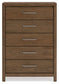 Cabalynn Queen Upholstered Bed with Mirrored Dresser, Chest and 2 Nightstands