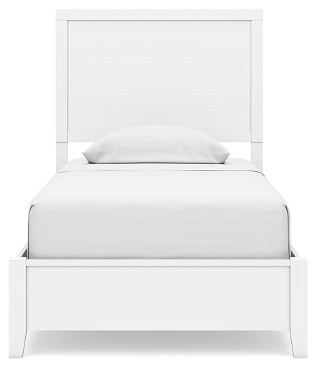 Binterglen Twin Panel Bed with Mirrored Dresser and Nightstand