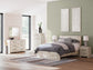 Queen Panel Storage Bed with Mirrored Dresser