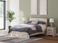 Queen Panel Storage Bed with Mirrored Dresser