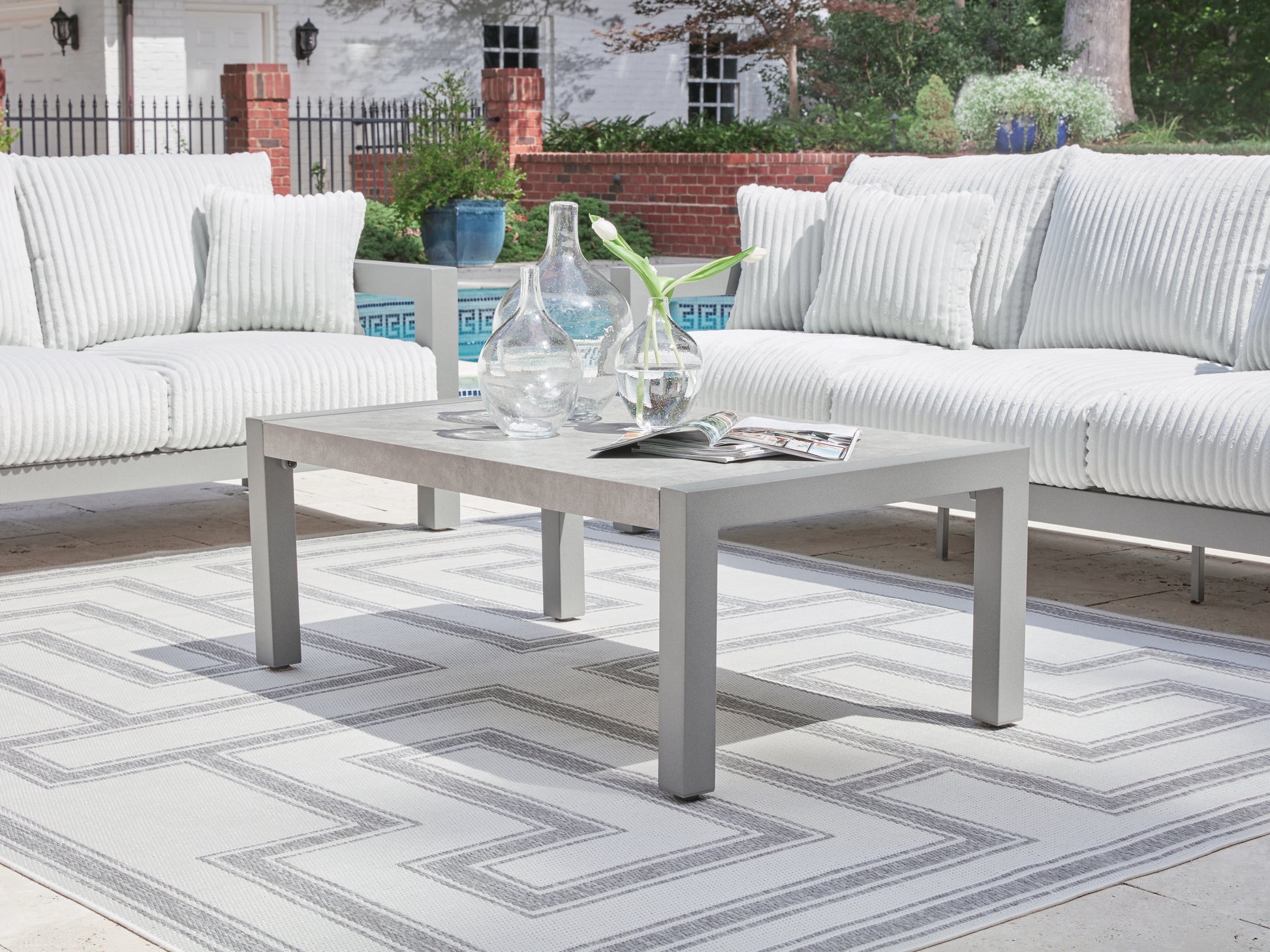 Hurley Park Outdoor Coffee Table - Gray Hurley Park Outdoor Coffee Table - Gray
