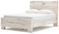 Queen Panel Bed with Mirrored Dresser and Nightstand
