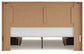 King Panel Bed with Mirrored Dresser and Nightstand