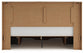 King Panel Storage Bed with Mirrored Dresser and Nightstand