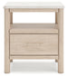 Queen Upholstered Panel Bed with Mirrored Dresser and Nightstand