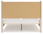 Queen Upholstered Panel Bed with Mirrored Dresser and Chest