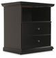 Queen Panel Bed with Mirrored Dresser, Chest and Nightstand