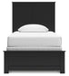 Twin Panel Bed with Mirrored Dresser