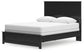 Queen Panel Bed with Mirrored Dresser