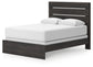 Hollivern Queen Panel Bed with Mirrored Dresser and Nightstand