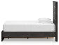 Hollivern Twin Panel Storage Bed with Mirrored Dresser