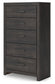Hollivern King Panel Bed with Mirrored Dresser and Chest