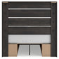 Hollivern Full Panel Bed with Storage with Mirrored Dresser and Nightstand