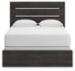 Hollivern Queen Panel Bed with Mirrored Dresser