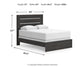 Hollivern Queen Panel Bed with Mirrored Dresser