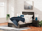 Hollivern Queen Panel Bed with Mirrored Dresser