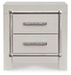 Zyniden Queen Upholstered Panel Headboard with Mirrored Dresser, Chest and Nightstand