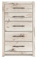King Panel Headboard with Mirrored Dresser, Chest and Nightstand
