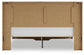 King Panel Headboard with Mirrored Dresser, Chest and Nightstand