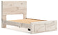 Full Panel Storage Bed with Mirrored Dresser and Chest